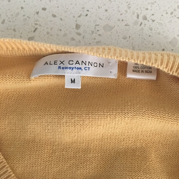 Yellow Sweater w/ Black Diamond Pattern - Picture 3 of 3